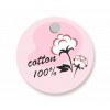 Бирки круглые "100% Cotton", 30мм/50шт