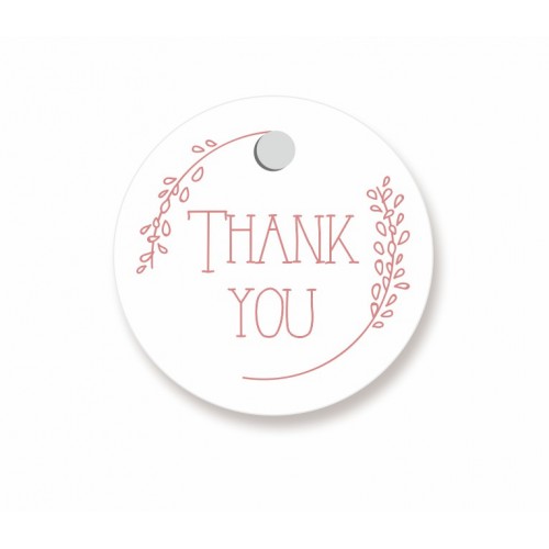 Бирки круглые с надписью "Tank you", 35мм/50шт