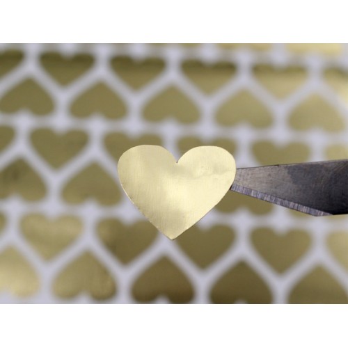 Наклейки сердце золото