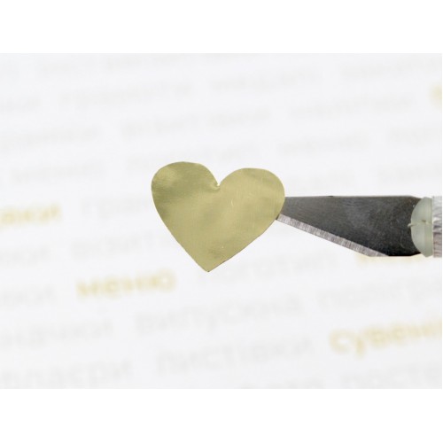 Наклейки сердце золото