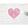 Наклейки сердце 118шт