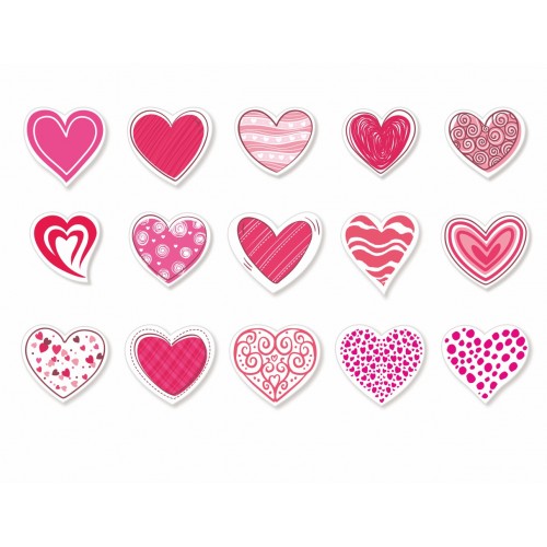 Наклейки сердце 118шт