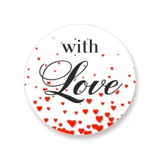 Наклейки "With love", 35 мм/40 шт