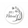 Наклейки "100% Natural", 45 мм - 43 шт.