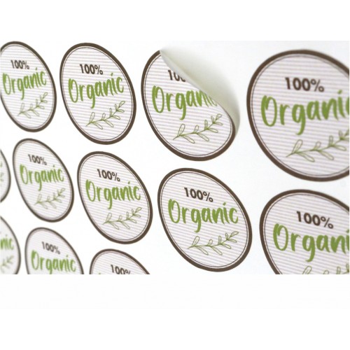 Наліпки "100% Organic ", 30 мм /100 шт