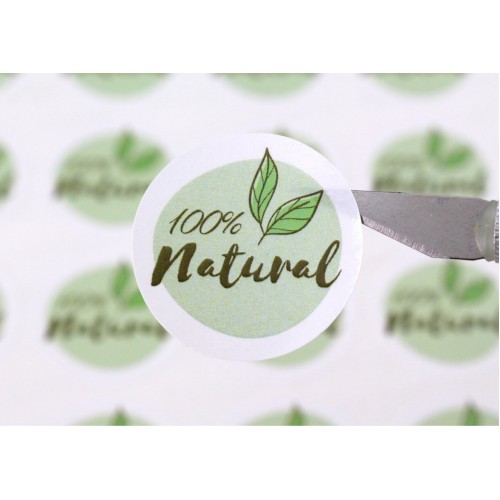 Наклейки "100% Natural ", 30 мм 100 шт
