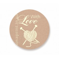 Наклейки "With love", 40 мм 60 шт