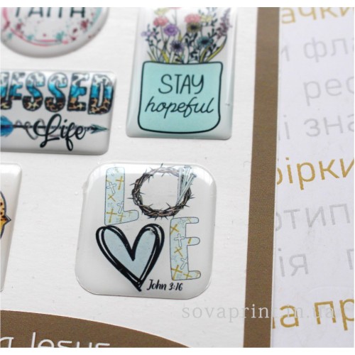 Стікерпак з об'ємними наліпками "Following Jesus"