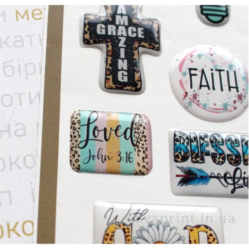 Стікерпак з об'ємними наліпками "Following Jesus"