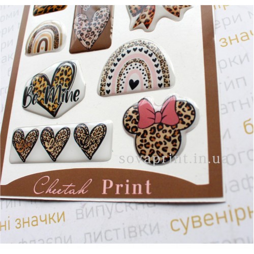 Стікерпак з об'ємними наліпками "Cheetah print"
