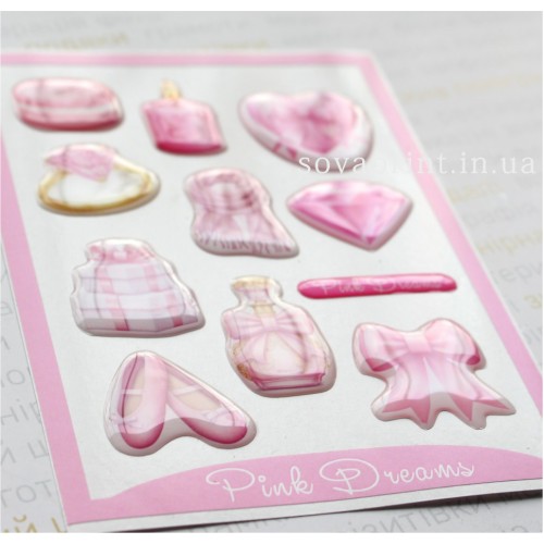 Стікерпак з об'ємними наліпками "Pink Dreams"