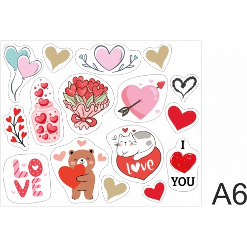 Набор наклеек "Любовь" А5