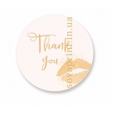 Наклейки "Thank you", 35 мм/80  шт