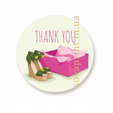 Наліпки "Thank you" на взуття, 30 мм /100 шт
