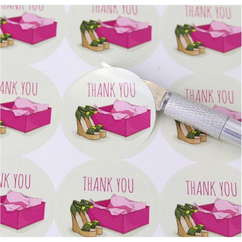 Наклейки "Thank you" на обувь, 30 мм /100 шт