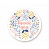 Наклейки "Thank you" цветы, 45 мм 43 шт