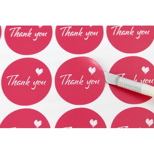 Наліпки  з написом "Thank you"- 40 мм