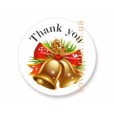 Наклейки "Thank you", 40 мм/60 шт