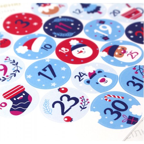 Наклейки для адвент-календаря, 30мм