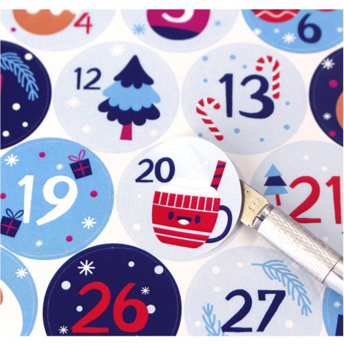 Наклейки для адвент-календаря, 30мм