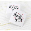 Листівка 6,5х6,5см "Love you"
