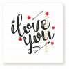 Листівка 6,5х6,5см "Love you"