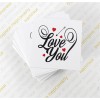 Листівка 65х65мм "Love you"