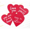 Листівка серце 60х60мм "Love you"