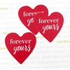 Листівка серце 60х60мм "Forever yours"
