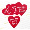 Листівка серце 60х60мм "you are in my heart"