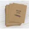 Крафтовая открытка 60х80мм  "thank you"