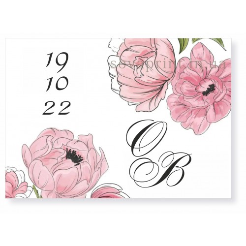 Запрошення на весілля, квіткова тематика