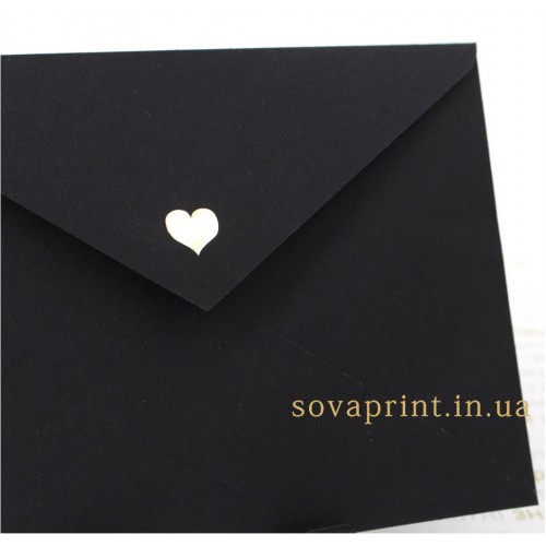 Конверт С6 114х162мм, чорний
