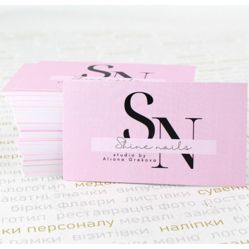 Визитки классические 90х50 мм с собственным дизайном, 100 шт