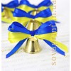 Дзвіночки для випускників стрічка жовто-блакитна
