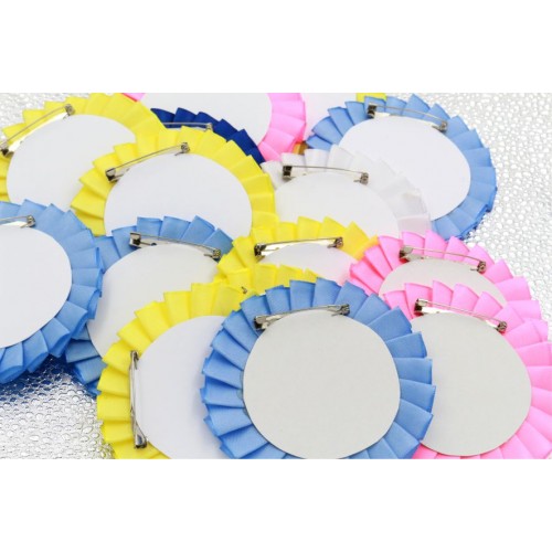 Розетка из ленты - синяя