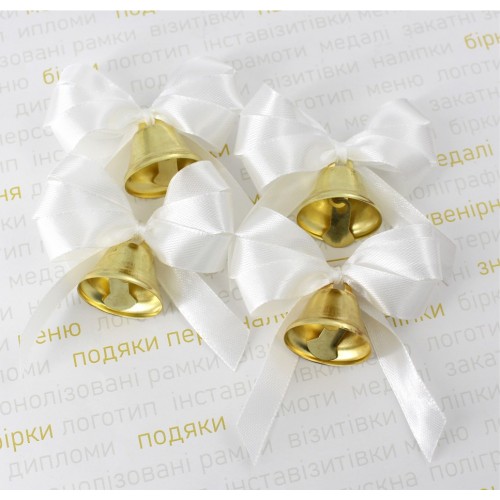 Дзвіночки для випускників стрічка біла